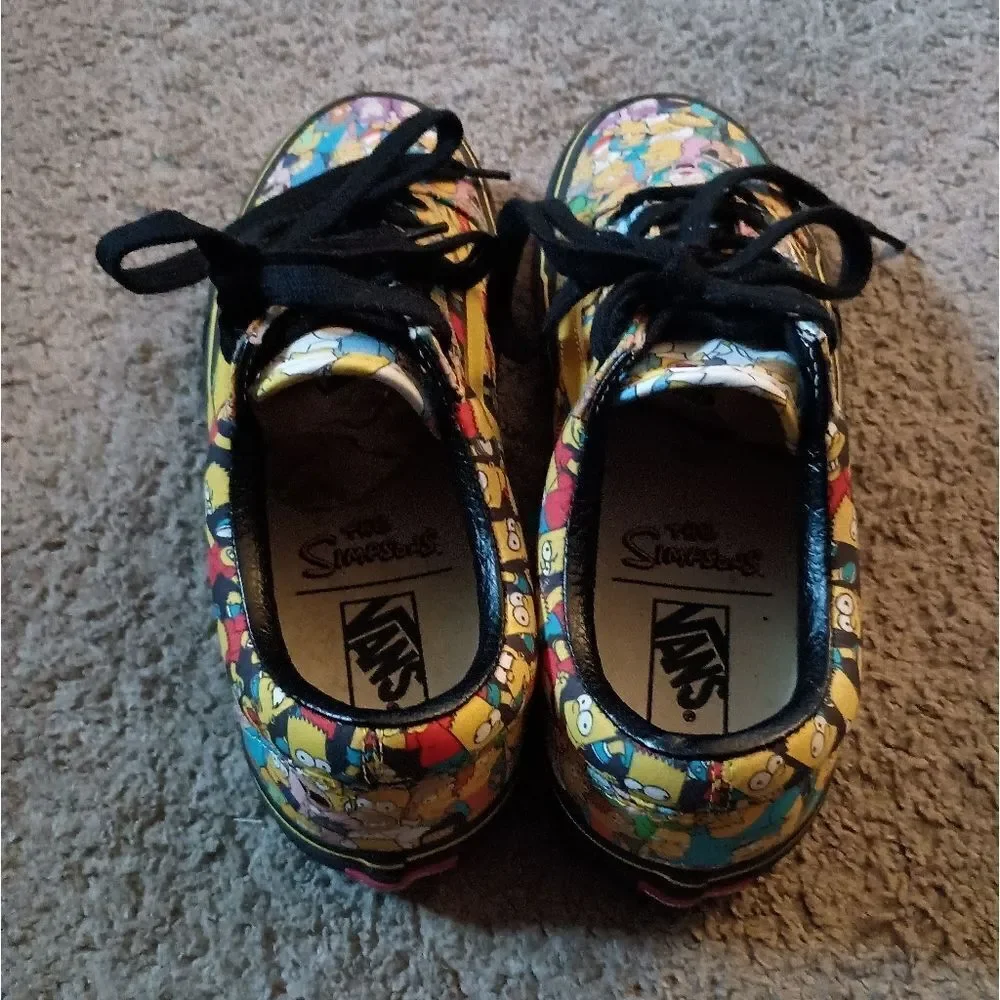 Rare Vans Simpsons Off the Wall Springfield Community Sneakers HTF WMN 9 MN 7.5